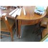 Image 2 : Mahogany 3 Pc. Drop Leaf Table w/Rush Seat Chairs