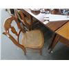 Image 3 : Mahogany 3 Pc. Drop Leaf Table w/Rush Seat Chairs