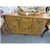 Image 1 : Pine Style Drop Leaf Island Buffet Cabinet