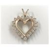 Image 2 : 14K YG Diamond Heart Pendant w/20 Round Diamonds 6.3g - Replacement Value $3,850.00