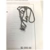 Image 2 : 18K WG Diamond Necklace w/5 Round Diamonds Bezel Set 7.5g - Replacement Value $2,000.00