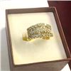 Image 2 : 14K YG Diamond Ring w/9 Marquise Diamonds & 20 Round Diamonds 8.4g - Replace Val $4550.00