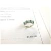 Image 2 : 14K YG Emerald Diamond Ring w/8 Round Emeralds And 12 Round Diamonds 4.6g - Replacement