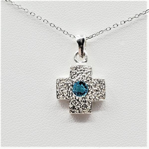 Sterling Silver Cubic Zirconia Cross Pendant