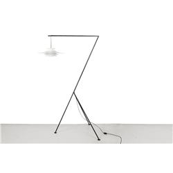 Mid Century Modern floorlamp with Paul Henningsen shade c. 1950