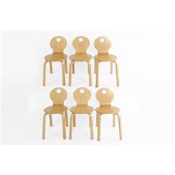 Thonet kid chairs, set of 6 , Austria c. 1970