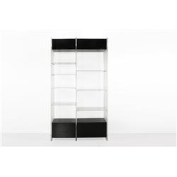 Mid Century Modern lucite bookshelf, USA c. 1970 double 