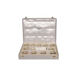 Hermés set of 12 silver stirrup invitation card holders