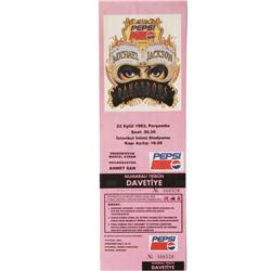 Michael Jackson "Dangerous" Concert ticket Turkey 1993
