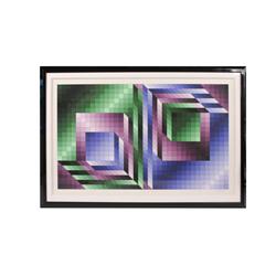 Victor Vasarely "XONAU / II." , France c.1980