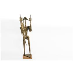 Signed A.W. :Spear Fisherman USA c. 1960