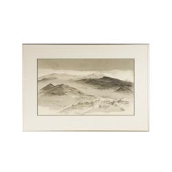 Luis Nishizawa Flores ( 1918- ) : Volcanoes, Mexico c.1970