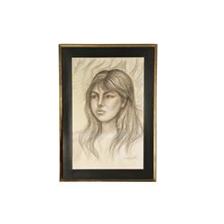 Raul Anguiano: Woman portrait, Mexico 1964