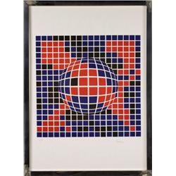Agam  "Red" serigraph c. 1970