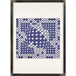 Agam "Blue" serigraph c. 1970