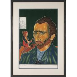 Misha Moracha ( Belgrade 1944- ): Mr Van Gogh at the Montmarte c. 1970