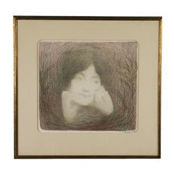 Edmond Aman Jean: Portrait of a Lady c. 1900