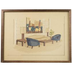 Mid Century Modern Interior from the Arthur Elrod office c. 1960