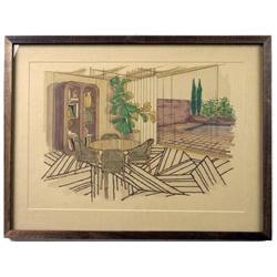 Mid Century Modern Interior from the Arthur Elrod office c. 1960