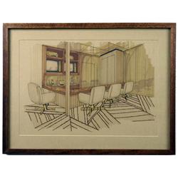 Mid Century Modern Interior from the Arthur Elrod office c. 1960