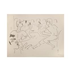 Jean Cocteau ( 1889-1963): Le nuit au Flamenco c. 1956