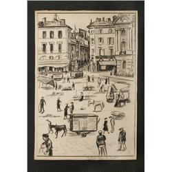 Robert Vallin: Place du Capitole, Toulouse, France 1917