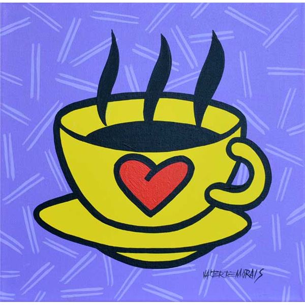 MORAIS **COUNTER COFFE ** SIGNED ORIGINAL ACRYLIC