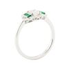 Image 4 : 0.80 ctw Natural Emerald and Diamond Ring - Platinum