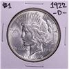 1922-D $1 Peace Silver Dollar Coin