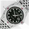 Image 1 : Rolex Men's Stainless Steel Black String Diamond & Ruby Datejust