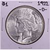 1922-D $1 Peace Silver Dollar Coin