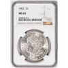 Image 1 : 1903 $1 Morgan Silver Dollar Coin NGC MS63