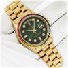 Image 4 : Rolex Men's 18K Yellow Gold Diamond and Gemstone Day Date Presidential Wristwatch