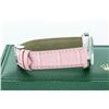 Image 7 : Rolex Men's Stainless Steel Pink Diamond Datejust Watch With Pink Leather Strap