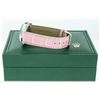 Image 8 : Rolex Men's Stainless Steel Pink Diamond Datejust Watch With Pink Leather Strap