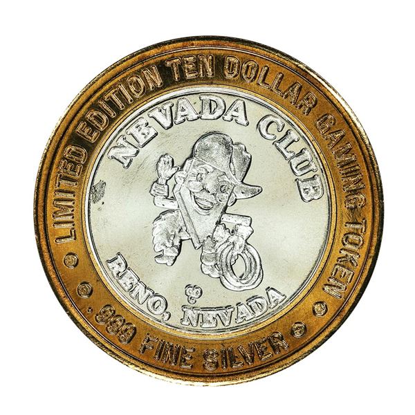 .999 Silver Nevada Club Reno, NV $10 Casino Limited Edition Gaming Token