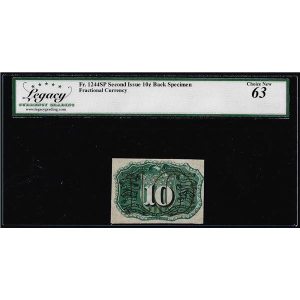 Specimen Second Issue Ten Cents Fractional Note Fr.1244SP Legacy Choice New 63