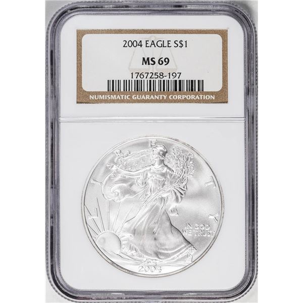 2004 $1 American Silver Eagle Coin NGC MS69