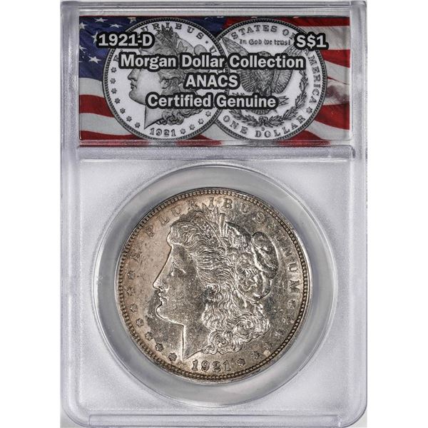 1921-D $1 Morgan Silver Dollar Coin ANACS Genuine