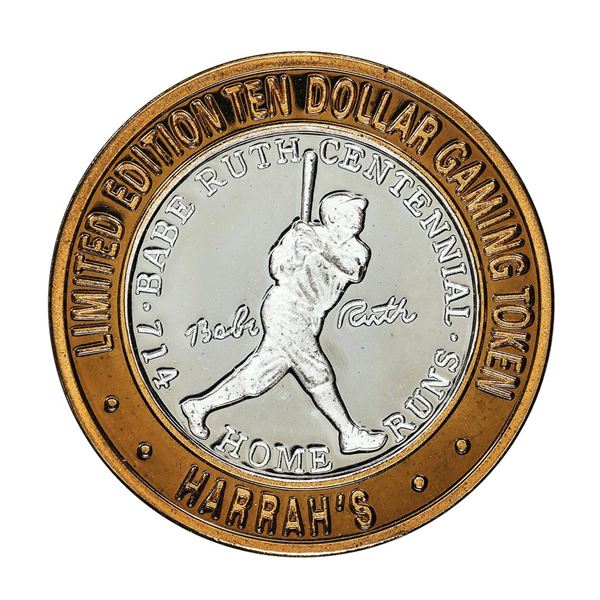 .999 Fine Silver Harrah's Reno, Nevada $10 Casino Limited Edition Gaming Token