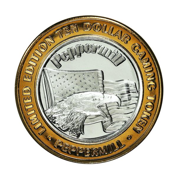 .999 Fine Silver Peppermill Reno, Nevada $10 Limited Edition Gaming Token