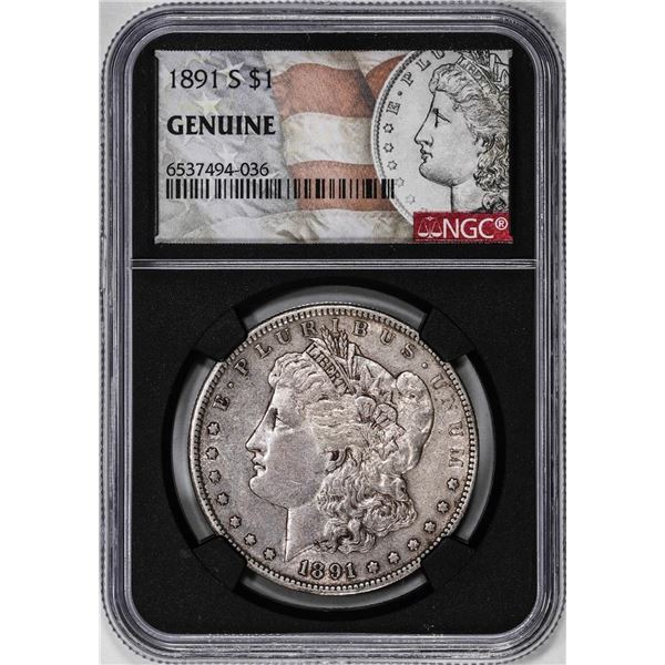 1891-S $1 Morgan Silver Dollar Coin NGC Genuine