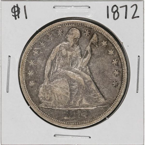 1872 $1 Seated Liberty Silver Dollar Coin
