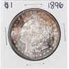 Image 2 : 1896 $1 Morgan Silver Dollar Coin Nice Toning