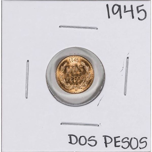 1945 Mexico Dos Pesos Gold Coin