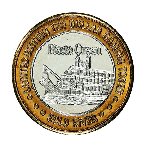 .999 Silver Gold River Laughlin, Nevada $10 Casino Limited Edition Gaming Token