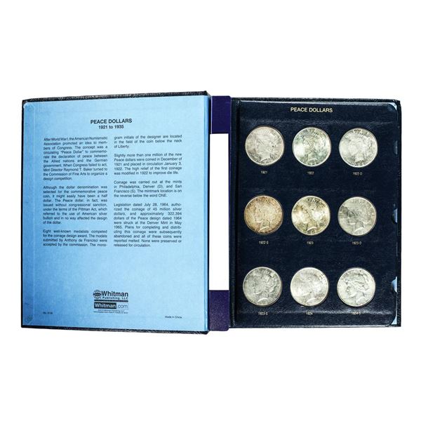 Whitman Album of 1921 - 1935 $1 Peace Silver Dollar Coins