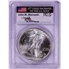Image 1 : 1992 $1 American Silver Eagle Coin PCGS MS69 First Strike Mercanti Signature