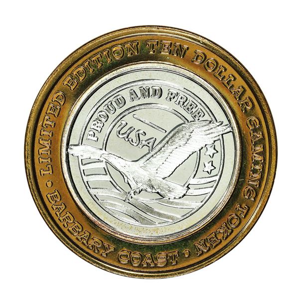 .999 Fine Silver Barbary Coast Las Vegas, Nevada $10 Limited Edition Gaming Token