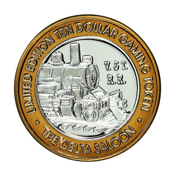 .999 Silver The Delta Saloon Virginia City, NV $10 Casino Limited Edition Gaming Token